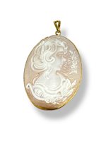 Pendentif Mandile 1922 Femme Cammei  in Argent Conchiglia 2MCICM66.1